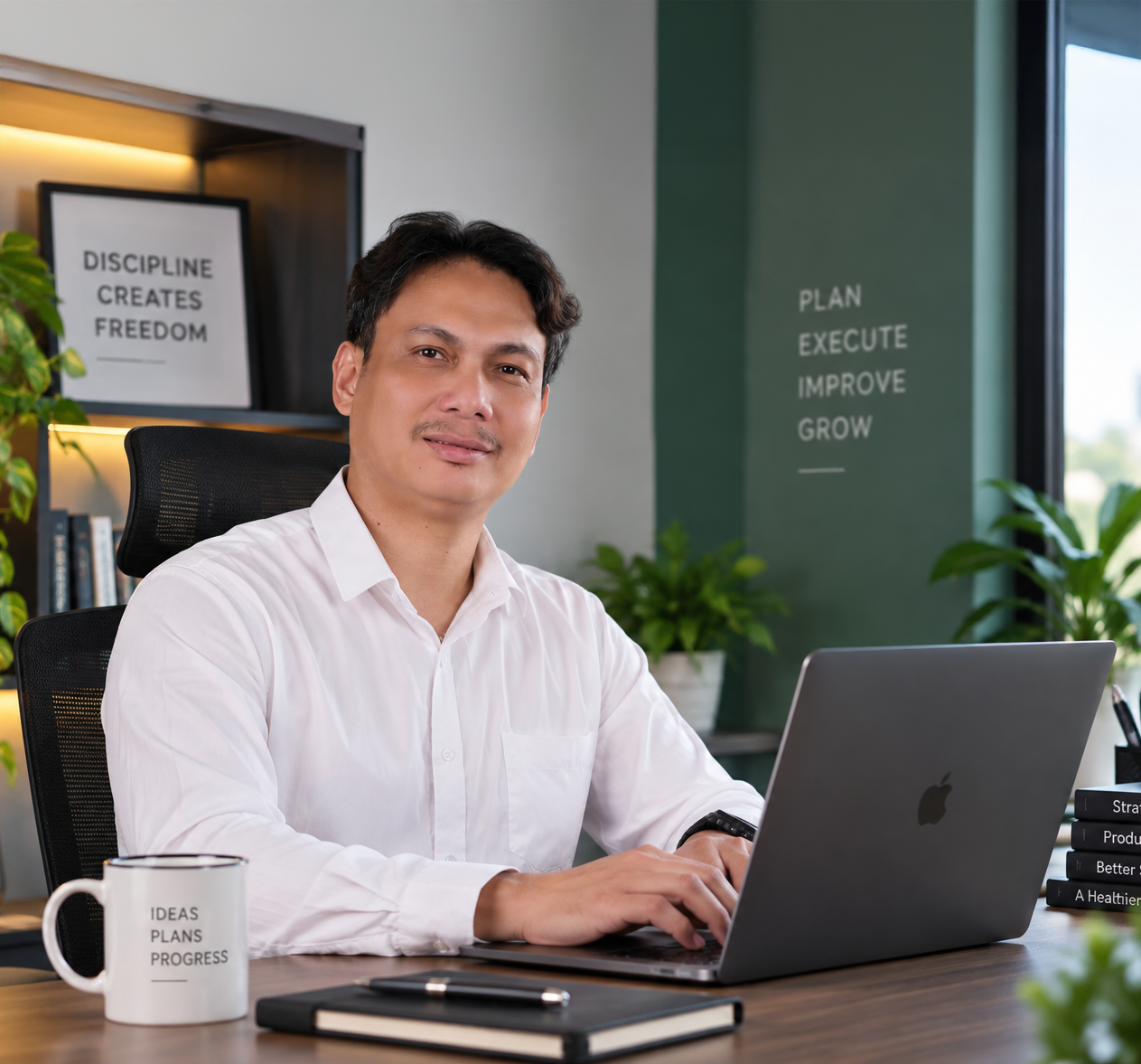 Mario Donquilab working as a web developer